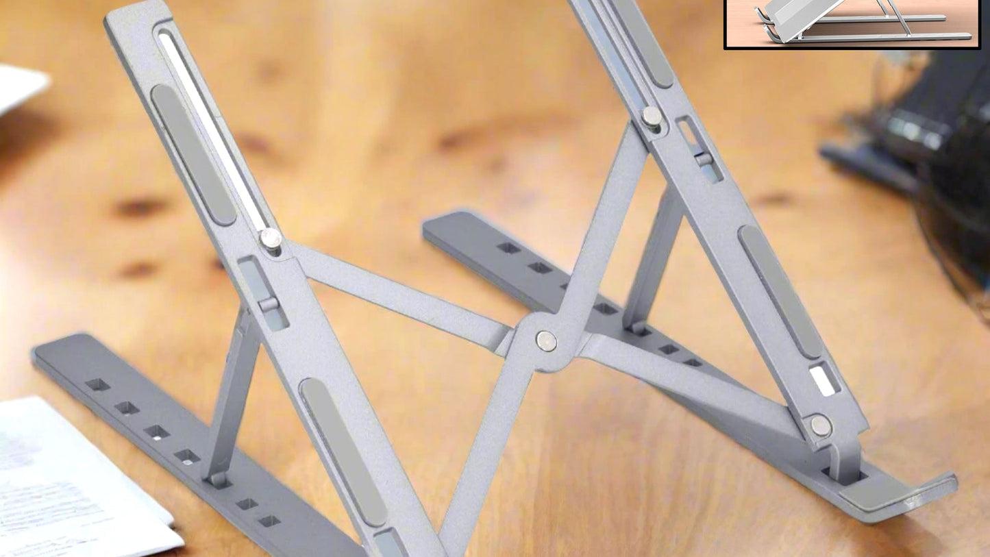 Metal Portable Laptop Stand With 7 Adjustable Angles (1 Pc)