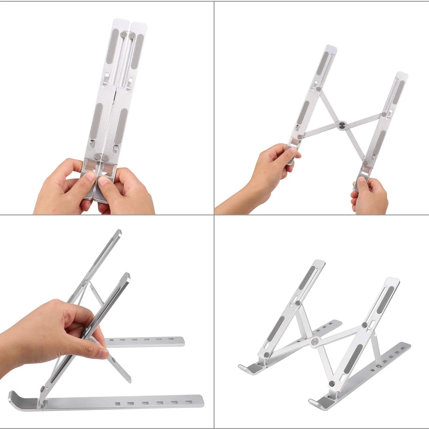 Metal Portable Laptop Stand With 7 Adjustable Angles (1 Pc)